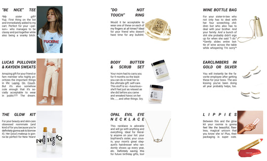 Gift Guide Funny Style Blogger for Better Fashion and Beauty 
