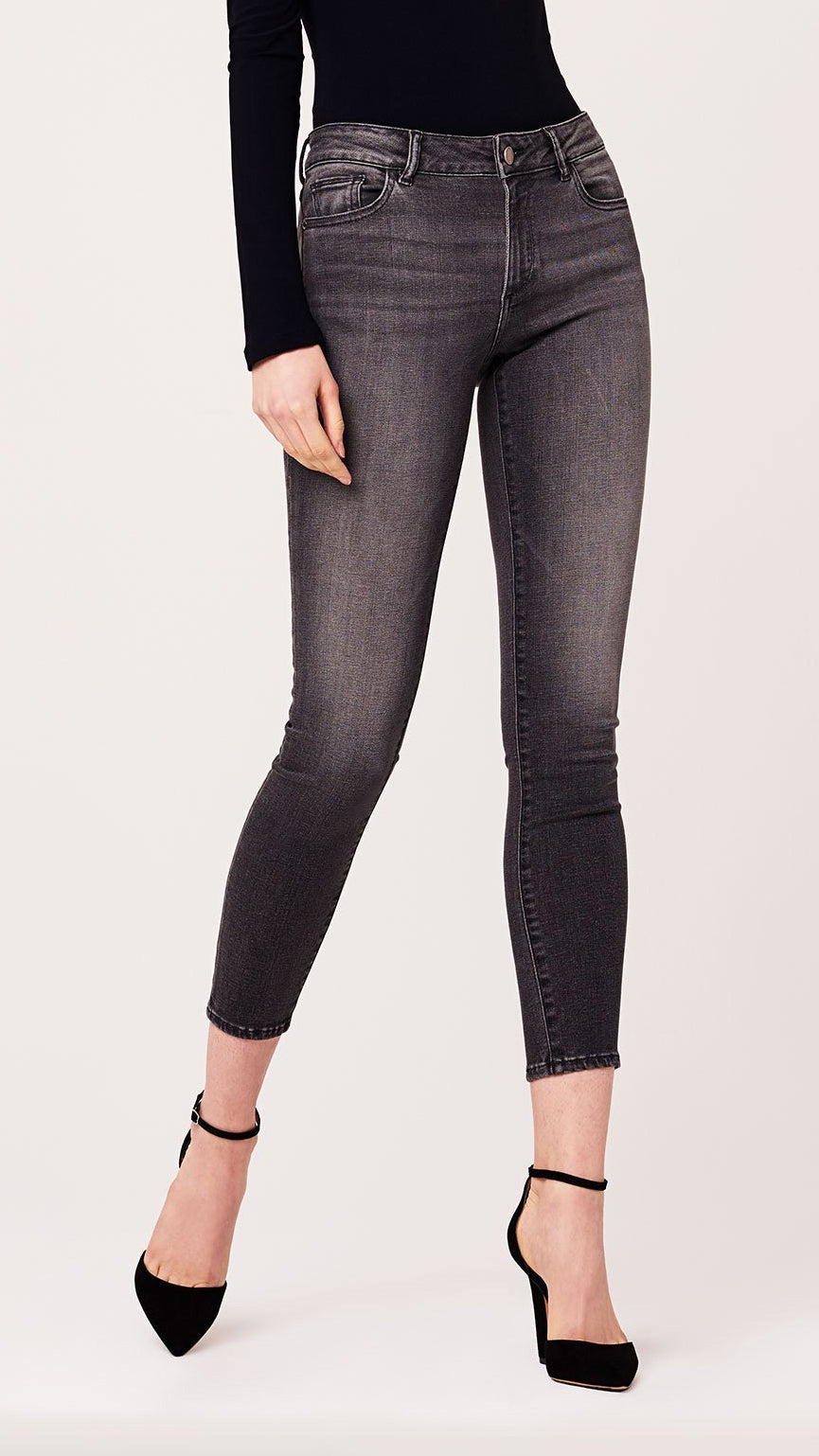 DL1961 Margaux Mid Rise Ankle Skinny in Drizzle