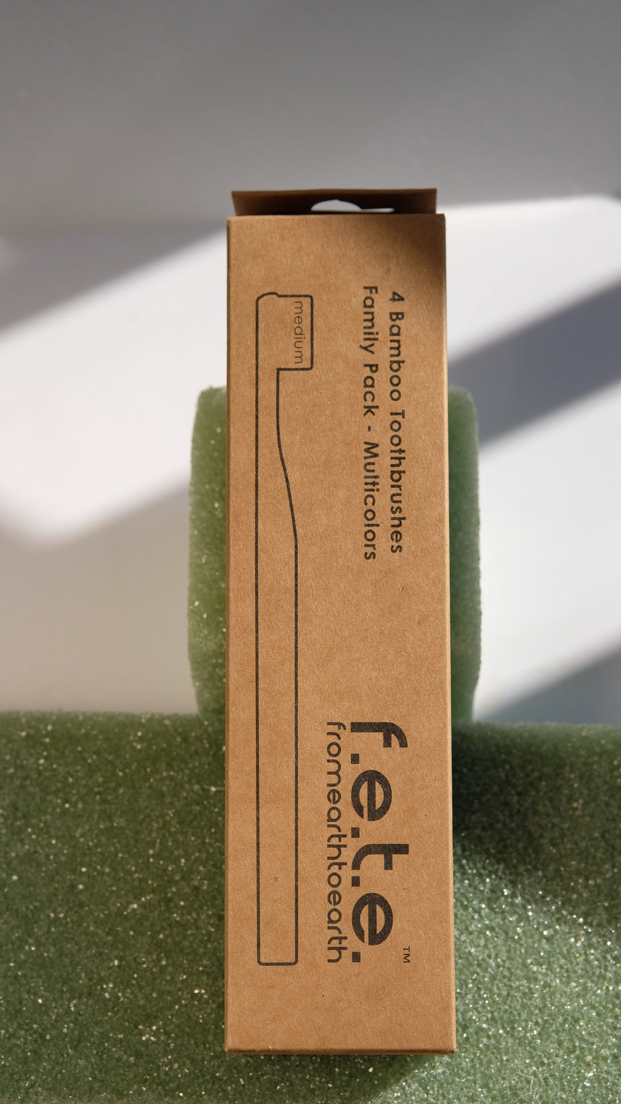 F.E.T.E. Family Pack of Medium Bamboo Toothbrushes