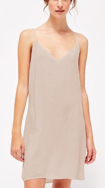 Lacausa V Slip Dress in Biscuit