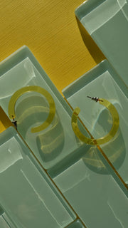 Midi Hoops in Lemon by Machete Jewelry