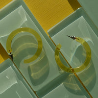 Midi Hoops in Lemon by Machete Jewelry
