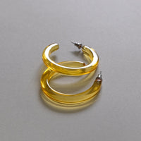 Machete Midi Hoops in Lemon