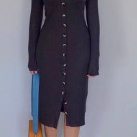 Kate Cardigan Dress in Washed Black by Nation LTD