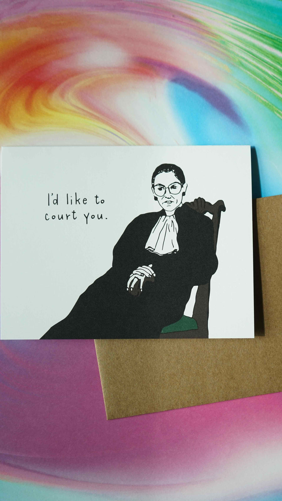 Ruth Bader Ginsburg I'd Like to Court You Card by Party of One