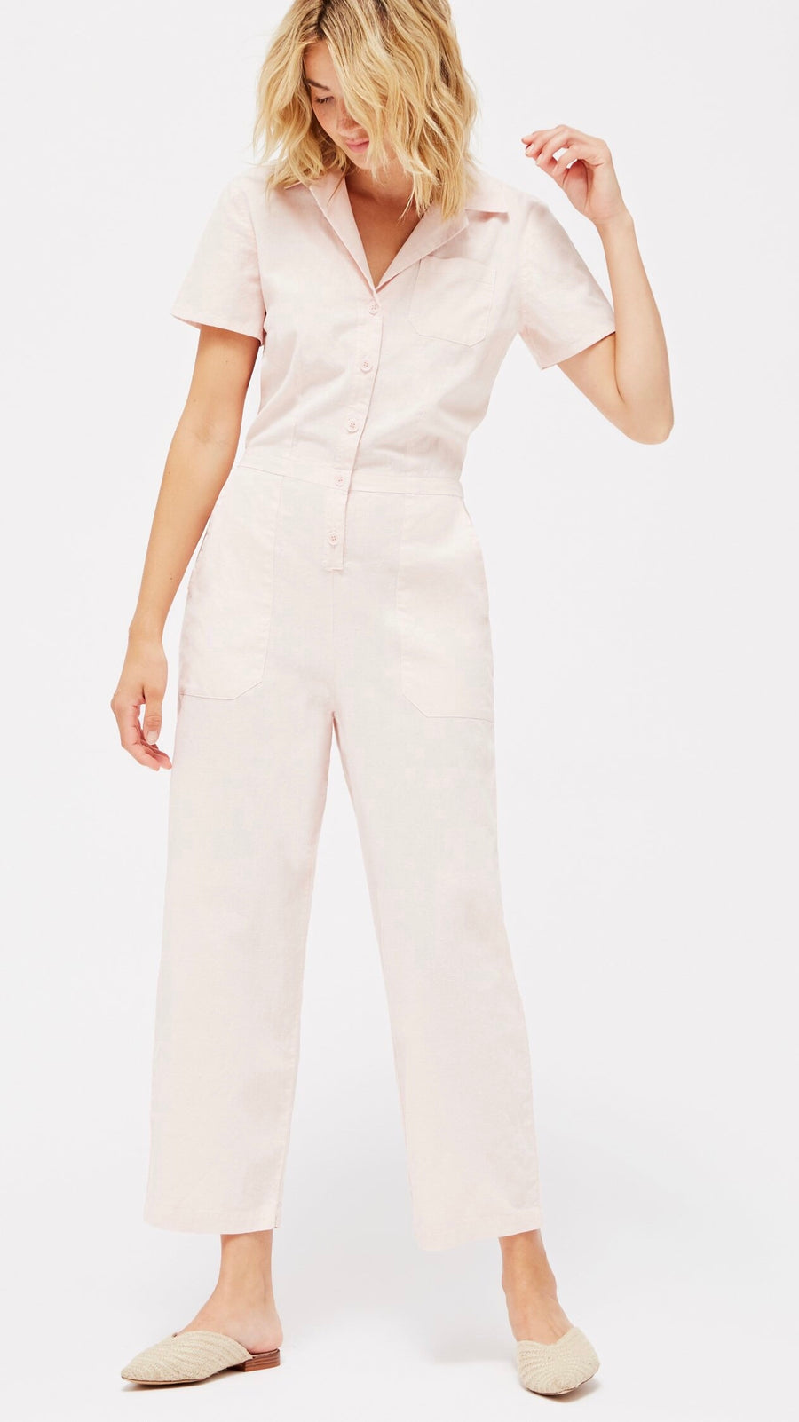 LACAUSA Clothing Montana Jumpsuit in Peony