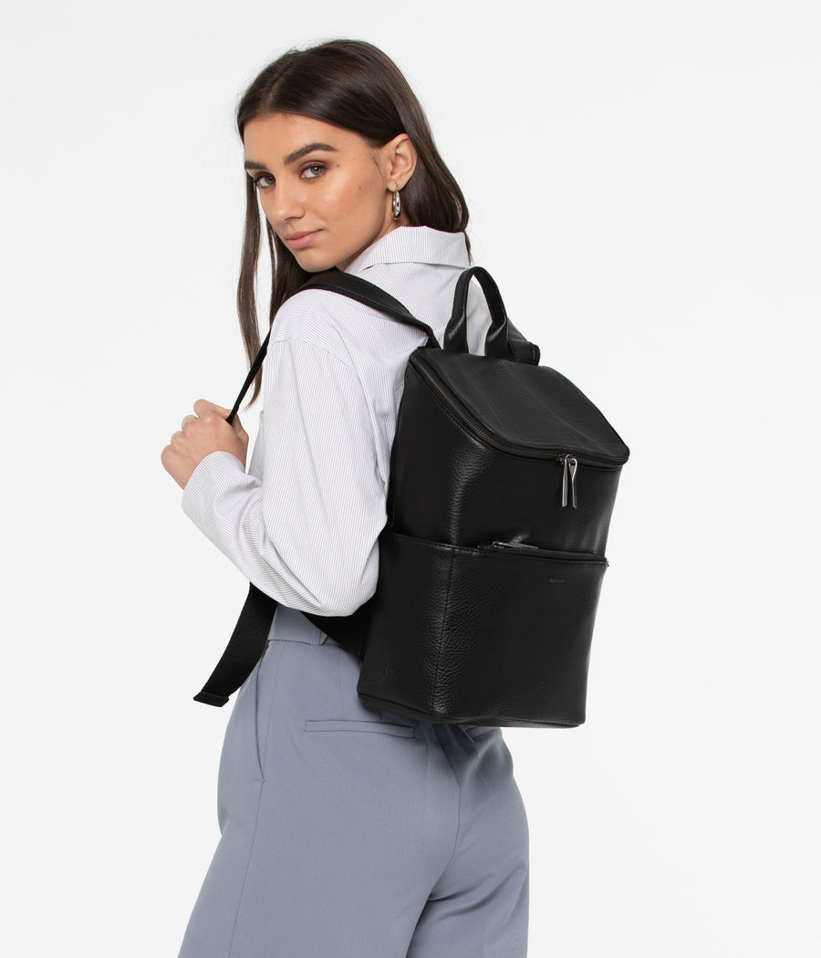 Side View of Woman Wearing the Brave Backpack by Matt & Nat